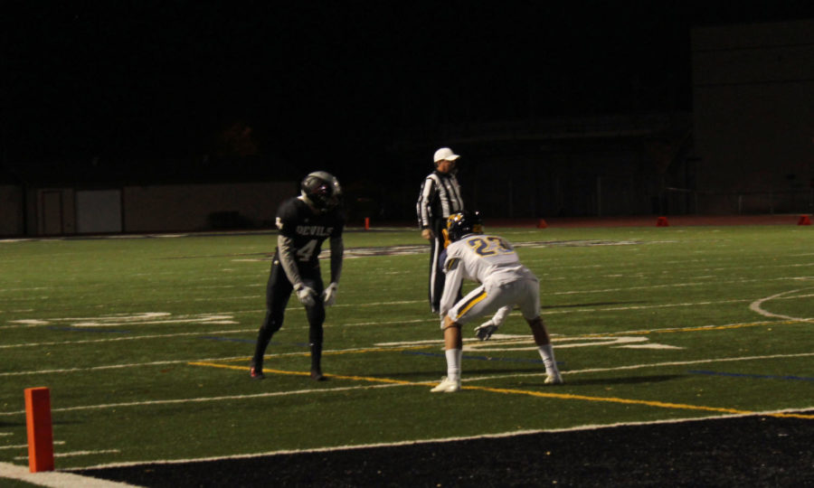 Castillo ready near the end zone during the game against Rifle.
