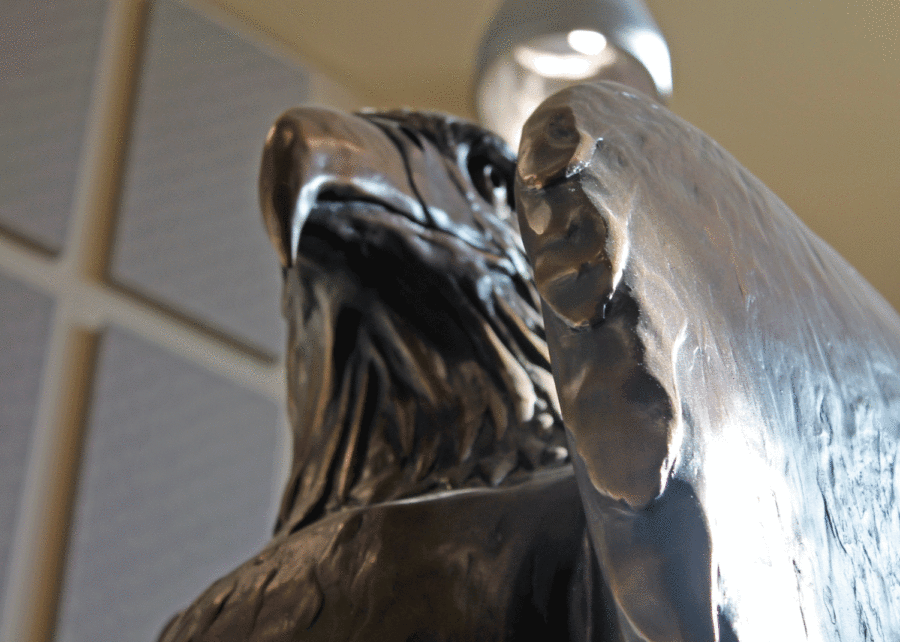 The Eagle statue is a central gathering spot in the school, but it also symbolizes the strength of the Eagle Valley community, including teacher and student relationships.  