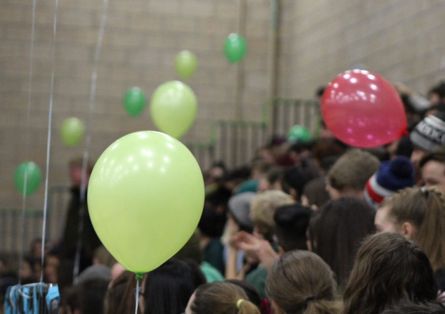 Students enjoy the festivities of the Opening Assembly.