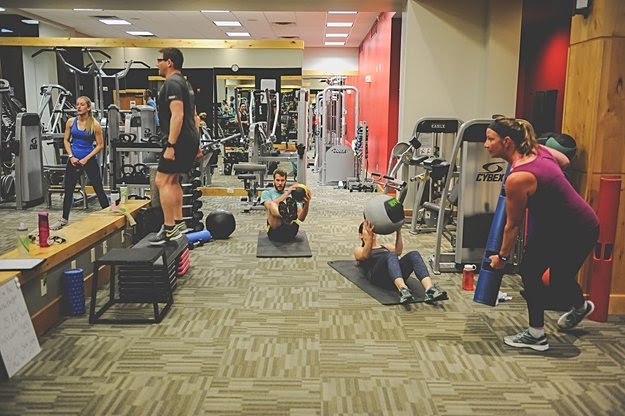 Before COVID-19, Endorphin members worked out more closely at an early morning class.